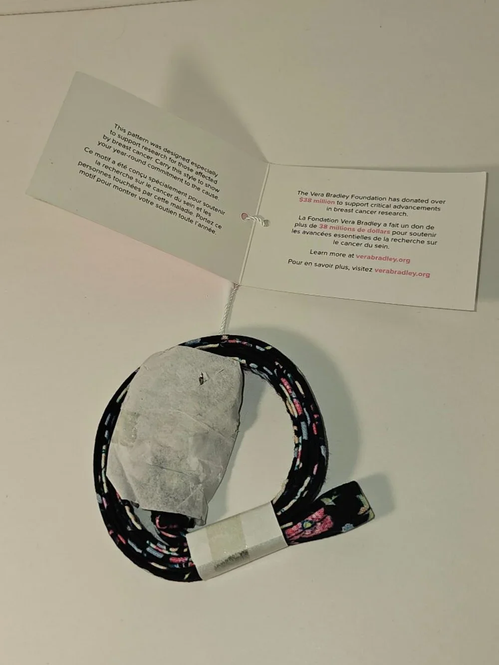 NWT Vera Bradley RFID Deluxe Zip ID Case Lanyard Botanical Ditsy Keychain Wallet